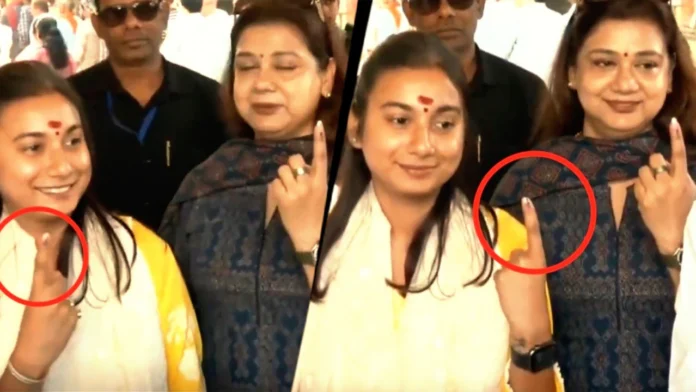 video of mp shambhavi chaudhary showing ink on both hands after voting sparks online row 073243445 16x9 0